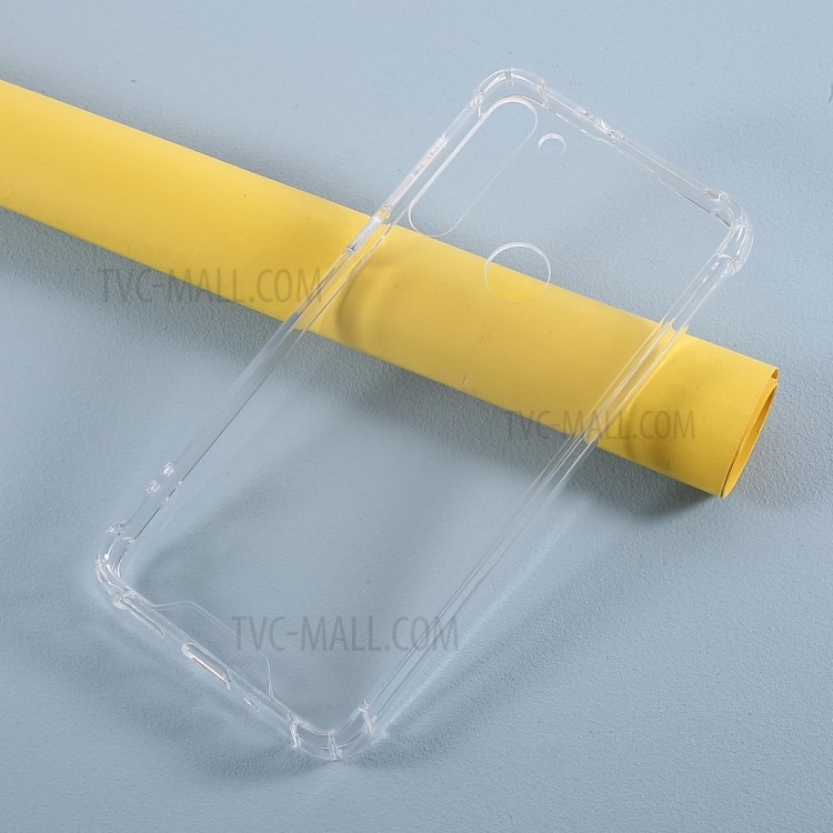 Anti-drop TPU + Acrylic Hybrid Case Phone Cover for Motorola Moto G8 - Transparent-2
