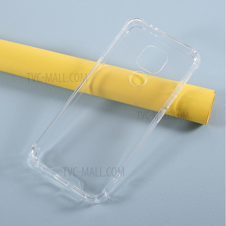 Glossy Acrylic + TPU Combo Cover Anti-drop Phone Shell for Motorola Moto G9 Play - Transparent-5