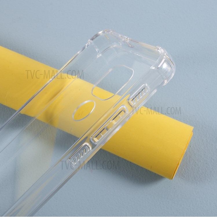 Glossy Acrylic + TPU Combo Cover Anti-drop Phone Shell for Motorola Moto G9 Play - Transparent-6