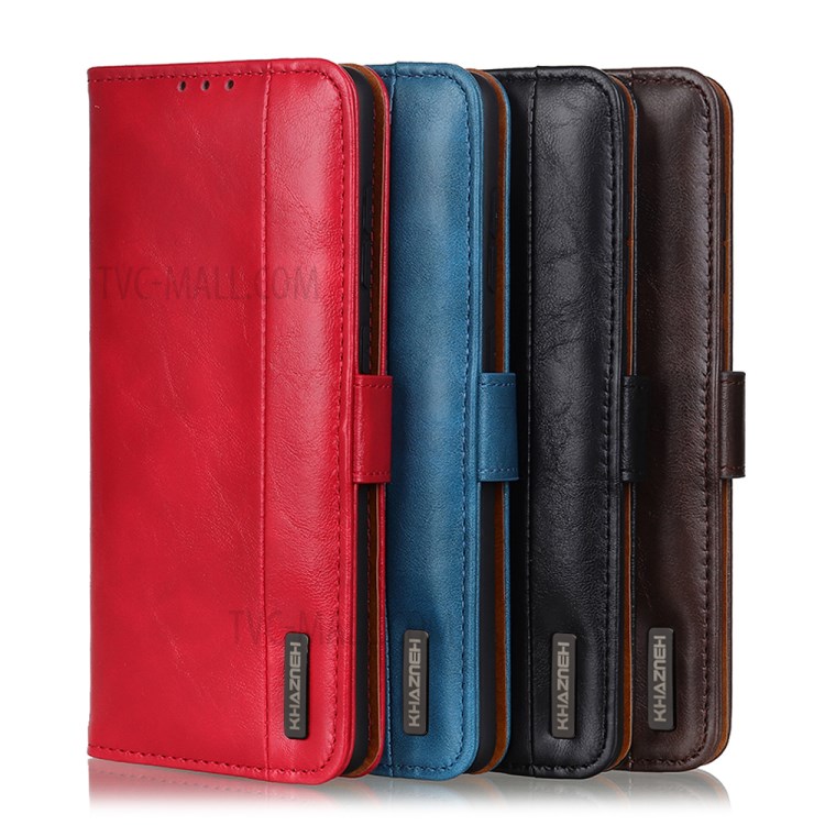 PU Leather Wallet Stand Cell Phone Case for Motorola Moto G9 Plus - Black-8