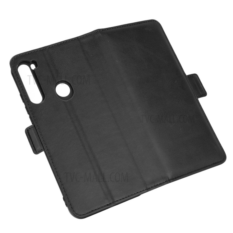 Magnetic Double Clasp Leather Wallet Stand Cover for Motorola Moto One Fusion Plus - Black-2