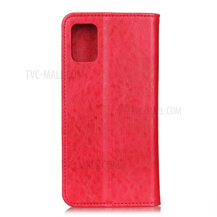Auto-Absorbed Crazy Horse Texture Leather Phone Case for Motorola Moto G9 Plus - Red-3