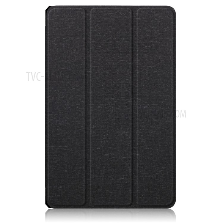 Tri-fold Leather Stand Tablet Case Cover Shell for Lenovo Tab M10 Plus/X606 - Black-2