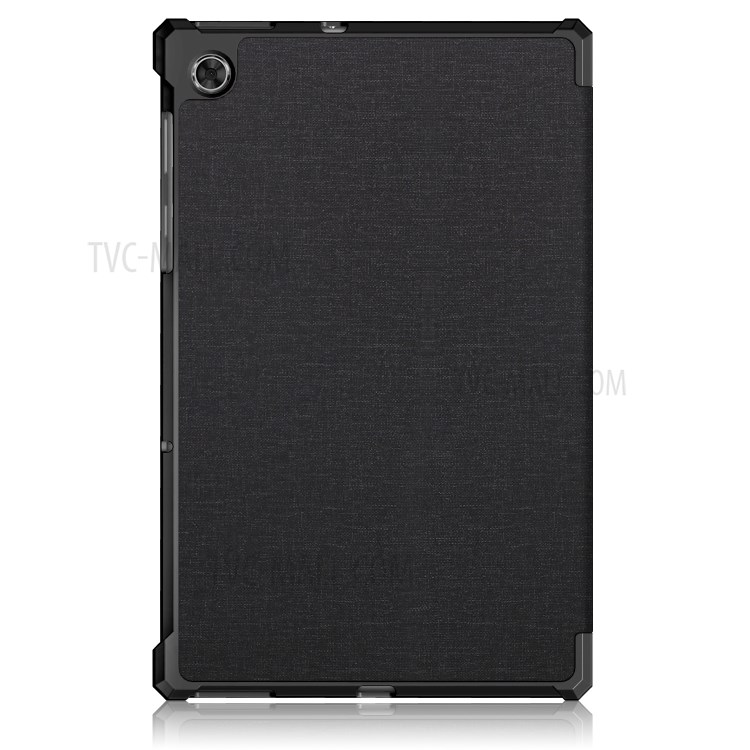 Tri-fold Leather Stand Tablet Case Cover Shell for Lenovo Tab M10 Plus/X606 - Black-3