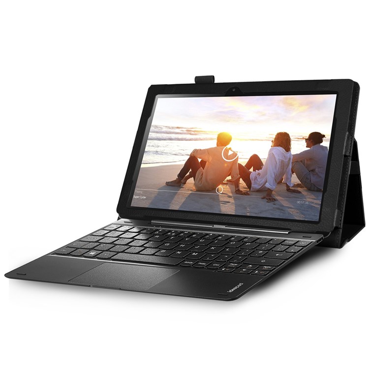 Litchi Texture Leather Stand Case for Lenovo Ideapad Miix 310 - Black-10