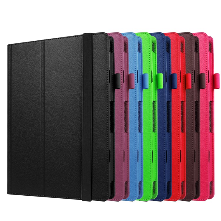 Litchi Texture Leather Stand Case for Lenovo Ideapad Miix 310 - Black-12