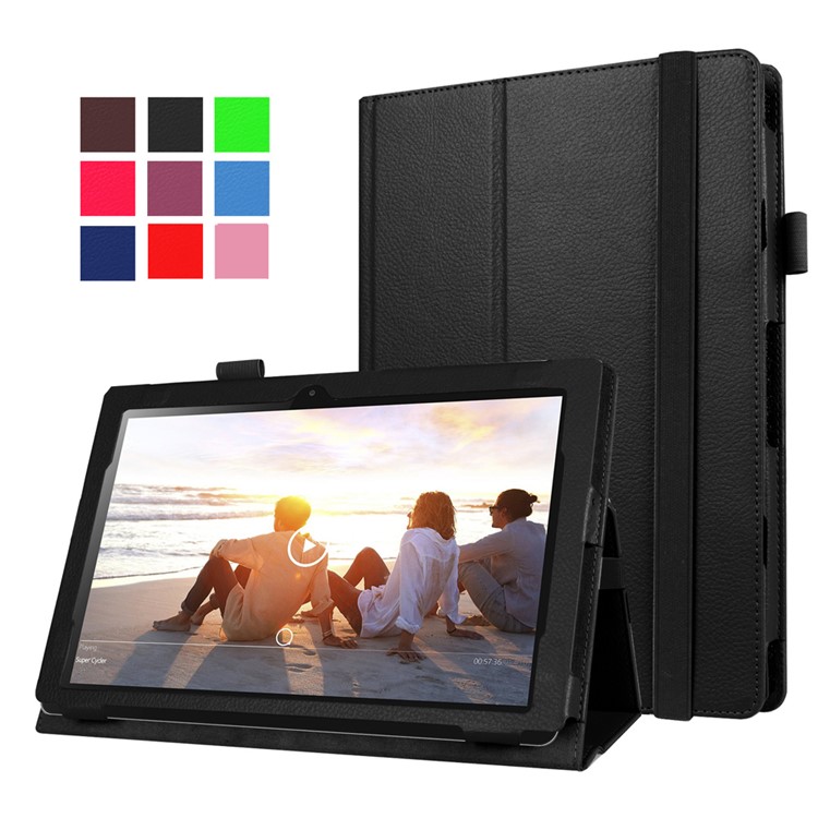 Litchi Texture Leather Stand Case for Lenovo Ideapad Miix 310 - Black-2