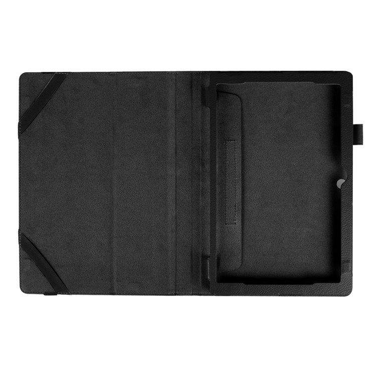 Litchi Texture Leather Stand Case for Lenovo Ideapad Miix 310 - Black-6