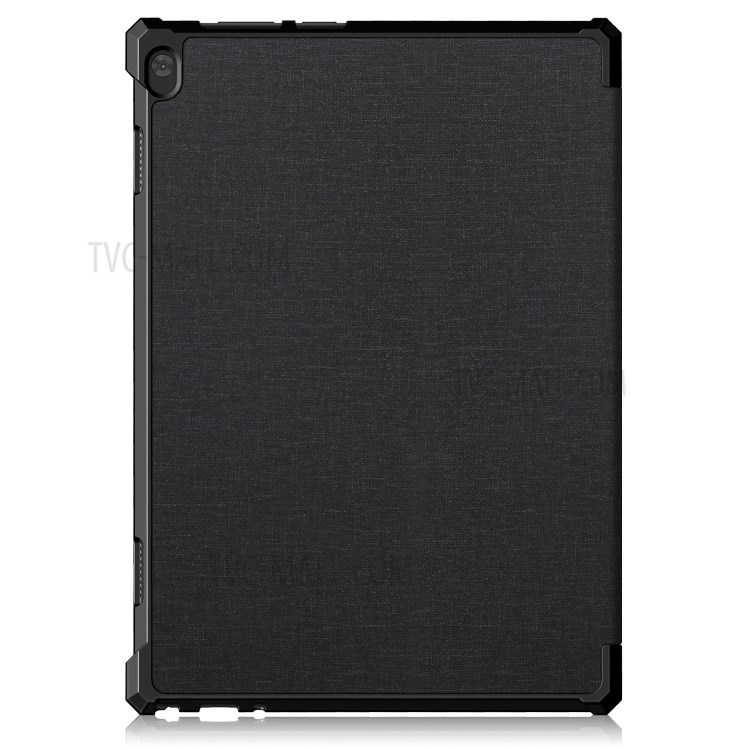 Tri-fold Leather Stand Tablet Case Cover Shell for Lenovo Tab M10 TB-X605F - Black-3