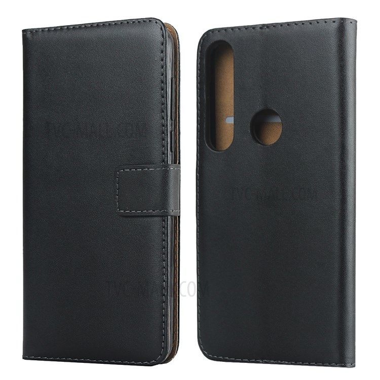 Genuine Leather Wallet Case with Stand for Motorola Moto G8 Plus-2