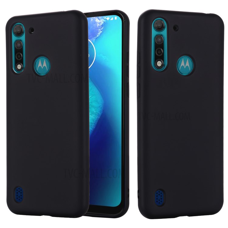 Liquid Silicone Phone Cover for Motorola Moto G8 Power Lite - Black-2