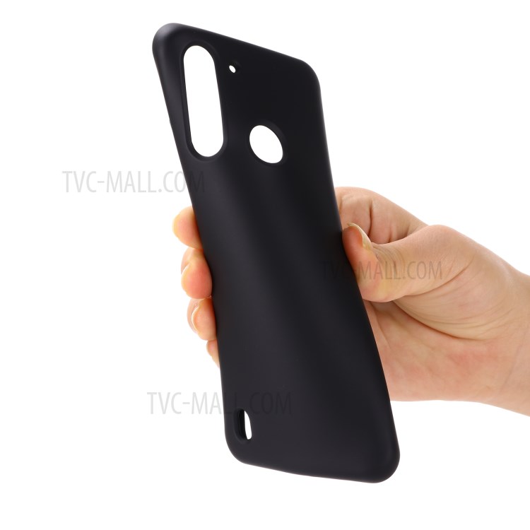 Liquid Silicone Phone Cover for Motorola Moto G8 Power Lite - Black-4