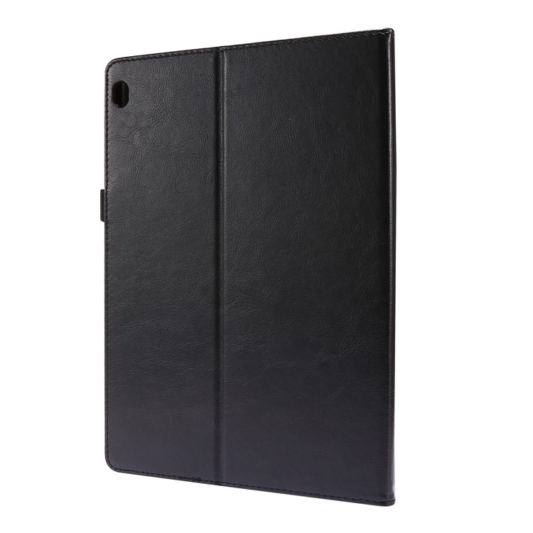 Crazy Horse Texture Two-Fold Design Leather Cover Case for Lenovo Tab M10 TB-X605F - Black-3