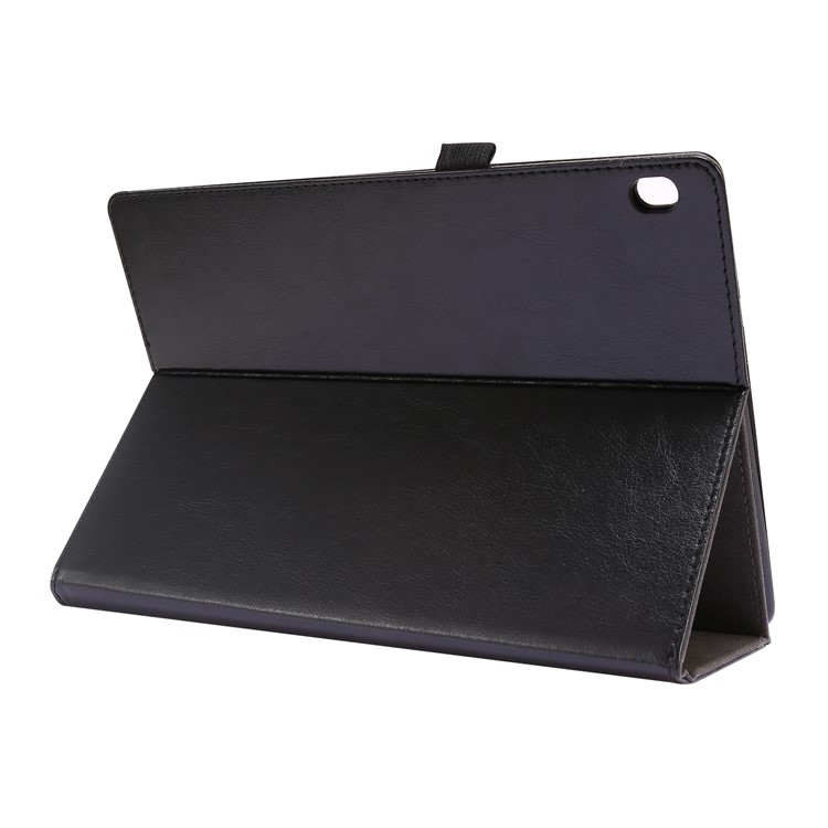 Crazy Horse Texture Two-Fold Design Leather Cover Case for Lenovo Tab M10 TB-X605F - Black-5