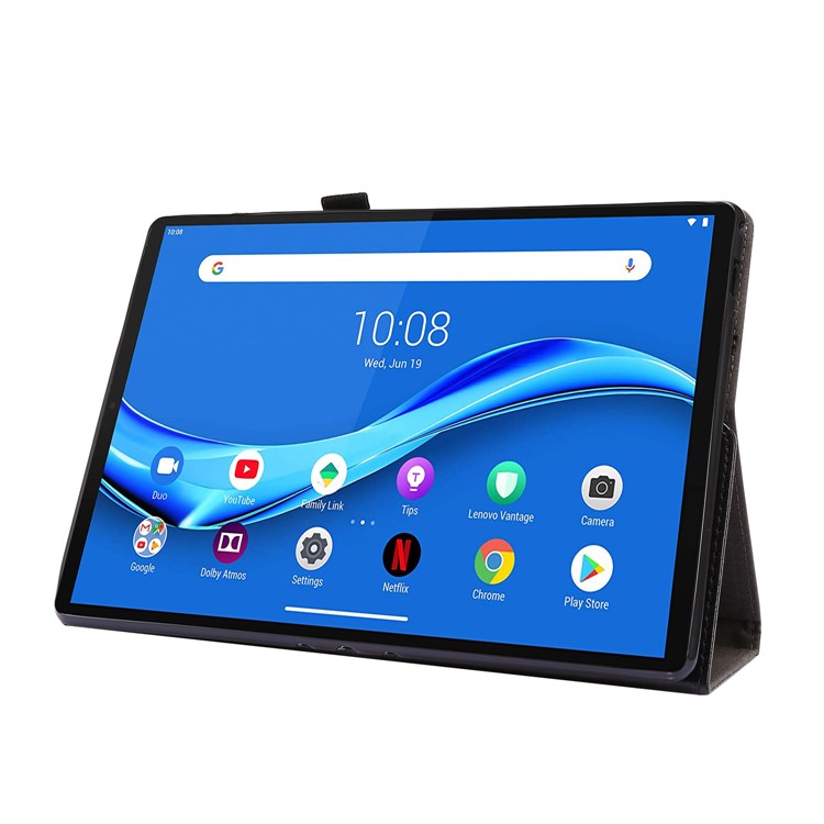 Crazy Horse Texture Two-Fold Design Leather Cover Case for Lenovo Tab M10 TB-X605F - Black-7