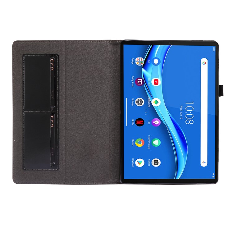 Crazy Horse Texture Two-Fold Design Leather Cover Case for Lenovo Tab M10 TB-X605F - Black-8