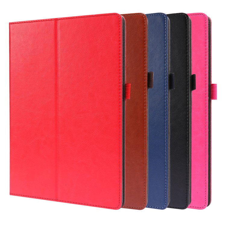 Crazy Horse Texture Two-Fold Design Leather Cover Case for Lenovo Tab M10 TB-X605F - Black-9
