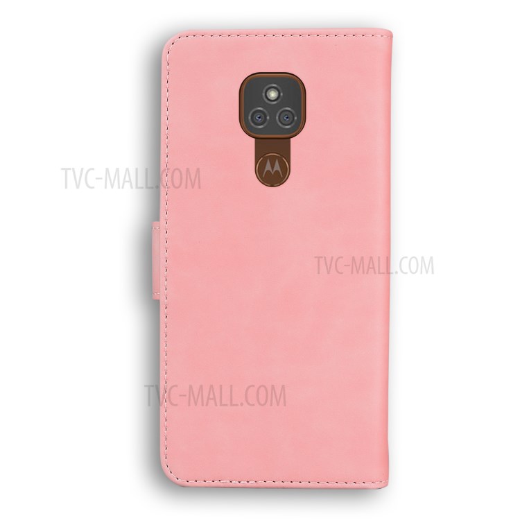 Magnetic PU Leather Wallet Stand Phone Cover Case for Motorola Moto G9 Play/E7 Plus - Pink-2