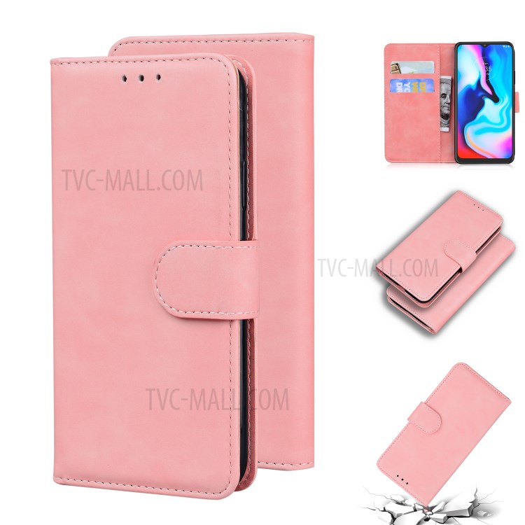 Magnetic PU Leather Wallet Stand Phone Cover Case for Motorola Moto G9 Play/E7 Plus - Pink-9