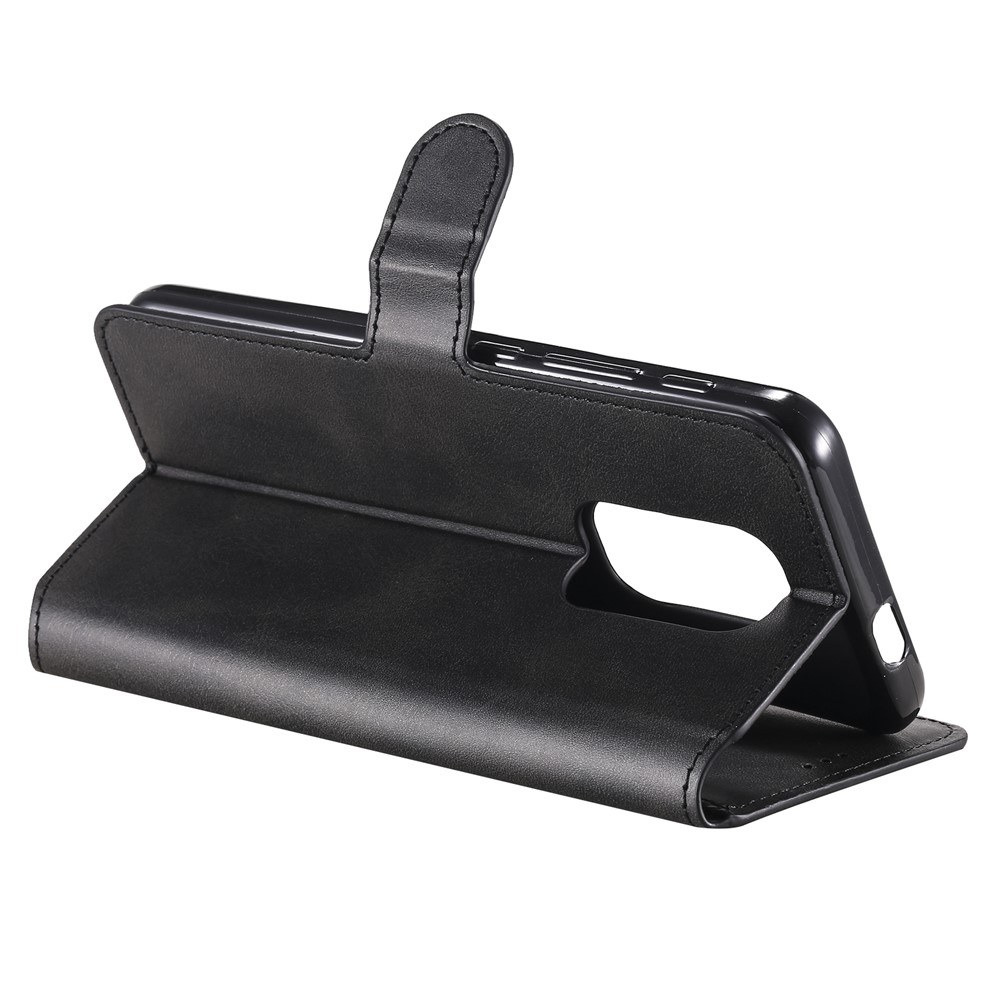 Classic Wallet Stand Flip Leather Phone Case for Motorola Moto G9 Play / Motorola Moto E7 Plus - Black-3