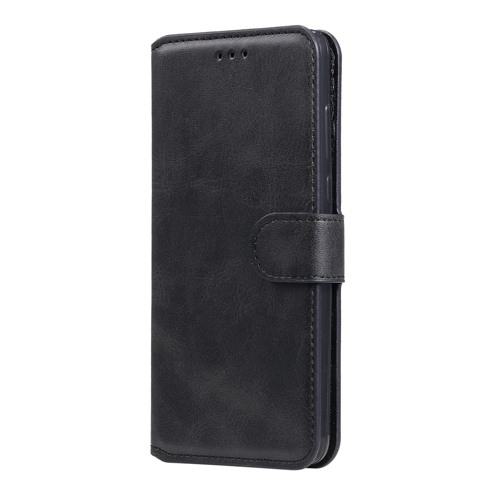 Classic Wallet Stand Flip Leather Phone Case for Motorola Moto G9 Play / Motorola Moto E7 Plus - Black-4