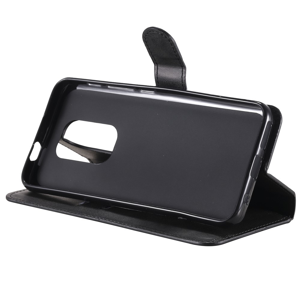 Classic Wallet Stand Flip Leather Phone Case for Motorola Moto G9 Play / Motorola Moto E7 Plus - Black-6