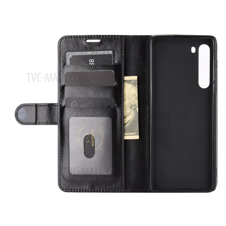 Shell De Couro Louco Da Textura Do Cavalo Para O Caso Da Carteira Do Suporte Da Borda De Motorola - Preto-5