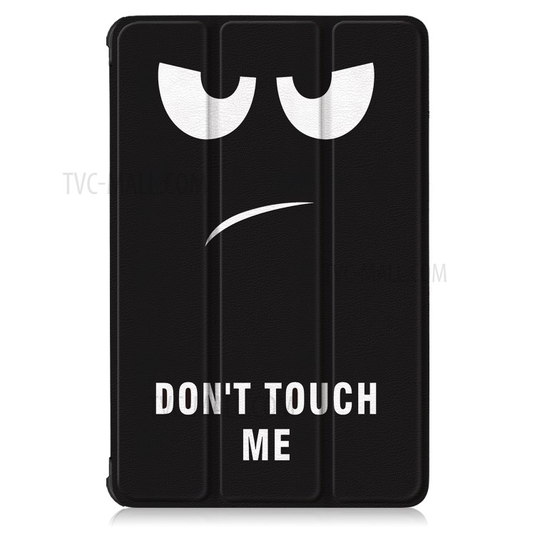 Pattern Printing Tri-Fold Auto-Sleep-and-Wake Function Tab Leather Cover Case for Lenovo Tab P11 Pro TB-J706F - Angry Face-9