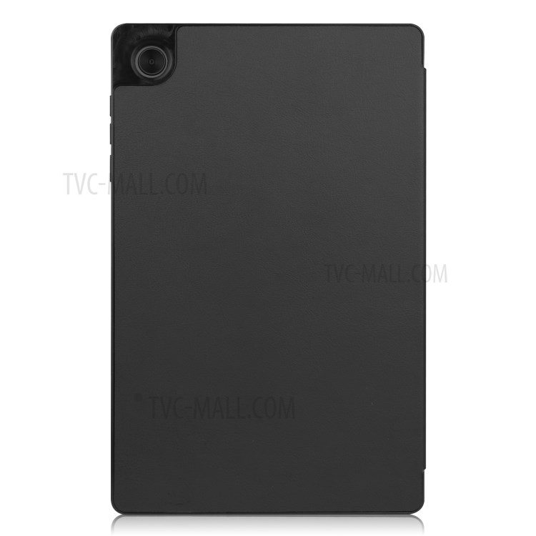 Soft TPU + Litch Texture PU Leather Shell with Tri-fold Stand for Lenovo Tab M10 HD Gen 2 TB-X306 - Black-3