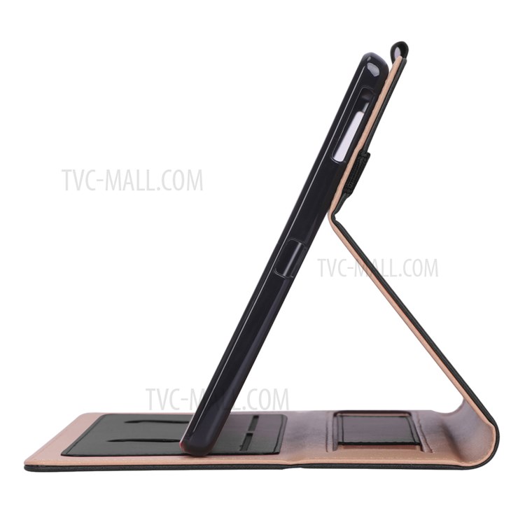 WY-2099 Capa De Tablet Couro De Estilo De Negócios Com Cinta De Mão E Slots De Cartão Para Lenovo Tab M10 HD Gen 2 TB-X306 - Preto-10