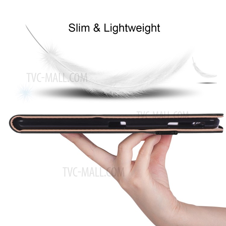 WY-2099 Capa De Tablet Couro De Estilo De Negócios Com Cinta De Mão E Slots De Cartão Para Lenovo Tab M10 HD Gen 2 TB-X306 - Preto-13