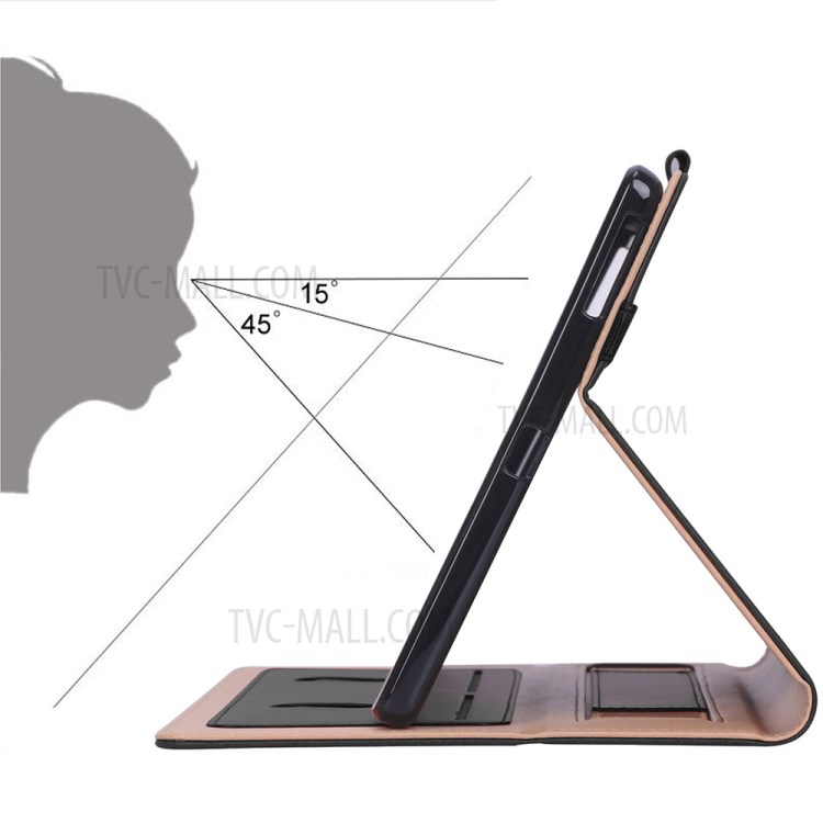 WY-2099 Capa De Tablet Couro De Estilo De Negócios Com Cinta De Mão E Slots De Cartão Para Lenovo Tab M10 HD Gen 2 TB-X306 - Preto-14