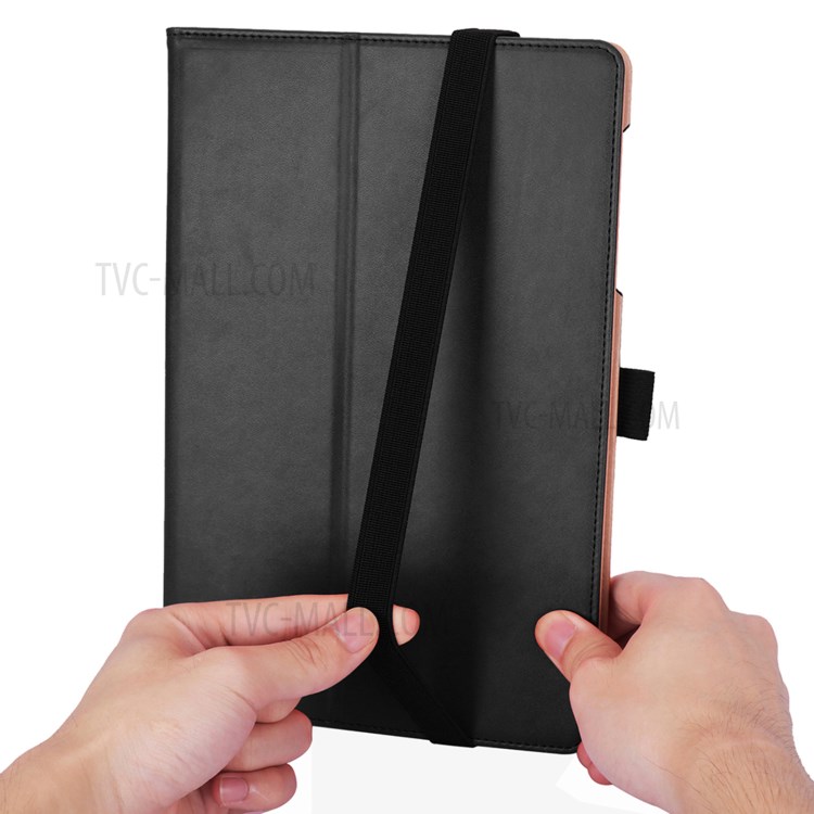 WY-2099 Capa De Tablet Couro De Estilo De Negócios Com Cinta De Mão E Slots De Cartão Para Lenovo Tab M10 HD Gen 2 TB-X306 - Preto-15