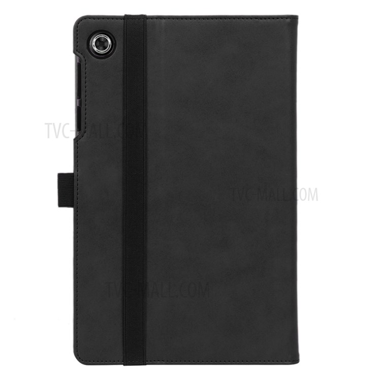 WY-2099 Capa De Tablet Couro De Estilo De Negócios Com Cinta De Mão E Slots De Cartão Para Lenovo Tab M10 HD Gen 2 TB-X306 - Preto-3