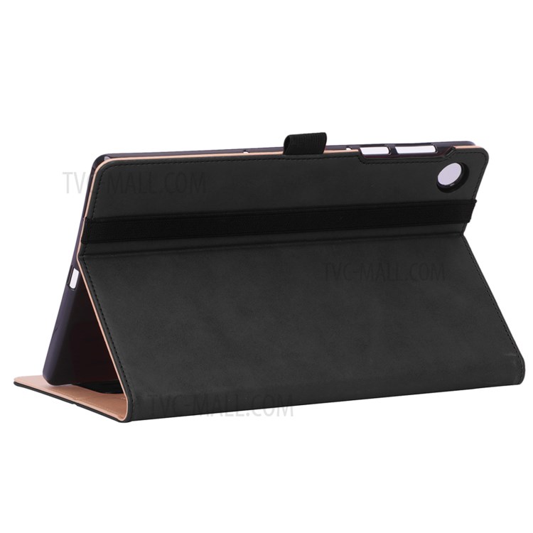 WY-2099 Capa De Tablet Couro De Estilo De Negócios Com Cinta De Mão E Slots De Cartão Para Lenovo Tab M10 HD Gen 2 TB-X306 - Preto-8