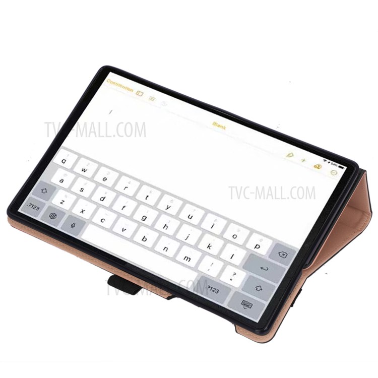 WY-2099 Capa De Tablet Couro De Estilo De Negócios Com Cinta De Mão E Slots De Cartão Para Lenovo Tab M10 HD Gen 2 TB-X306 - Preto-9