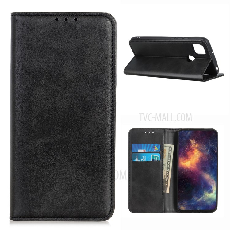 For Motorola Moto G 5G Magnetic TPU+Split Leather Phone Shell - Black-1