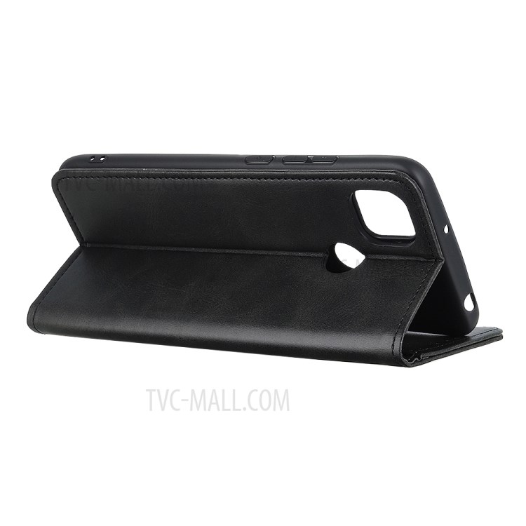 For Motorola Moto G 5G Magnetic TPU+Split Leather Phone Shell - Black-4