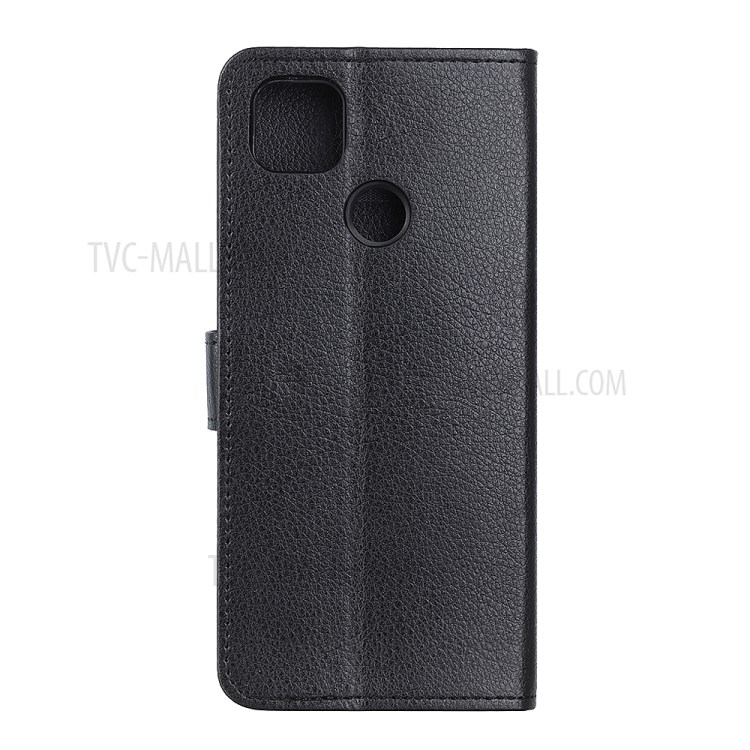 Textura Clássica De Litchi Para Motorola Moto G 5G Celular Caso De Carteira De Celeiro - Preto-3