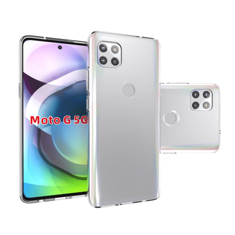 10Pcs/Pack Soft TPU Phone Protective Flexible Back Shell Inner Anti-Slip for Motorola Moto G 5G-8