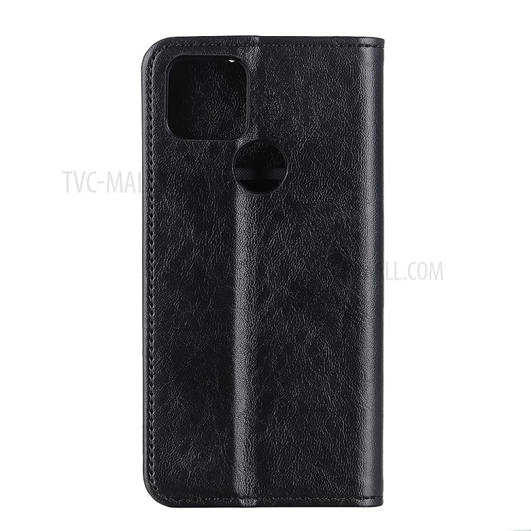 Crazy Horse Auto-absorbed Case for Motorola Moto G 5G Split Leather Stand Shell - Black-3