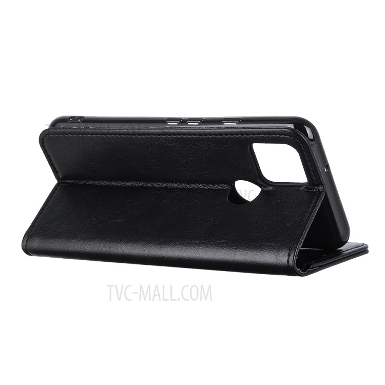 Crazy Horse Auto-absorbed Case for Motorola Moto G 5G Split Leather Stand Shell - Black-4