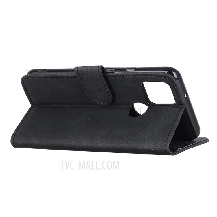 KHAZNEH Retro Cover for Motorola Moto G 5G Flip Leather Wallet Shell - Black-4