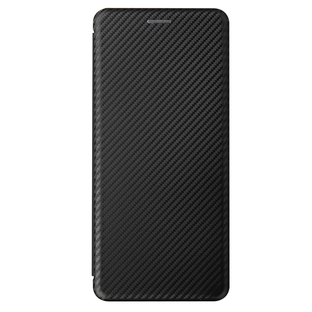 Auto-absorbed Carbon Fiber Leather Case with Card Holder for Motorola Moto G9 Power - Black-2