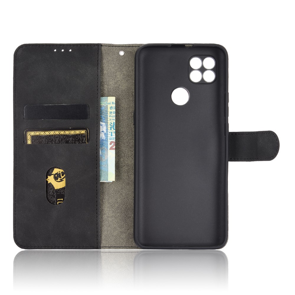 Delicate PU Leather Wallet Cell Phone Case for Motorola Moto G9 Power - Black-2