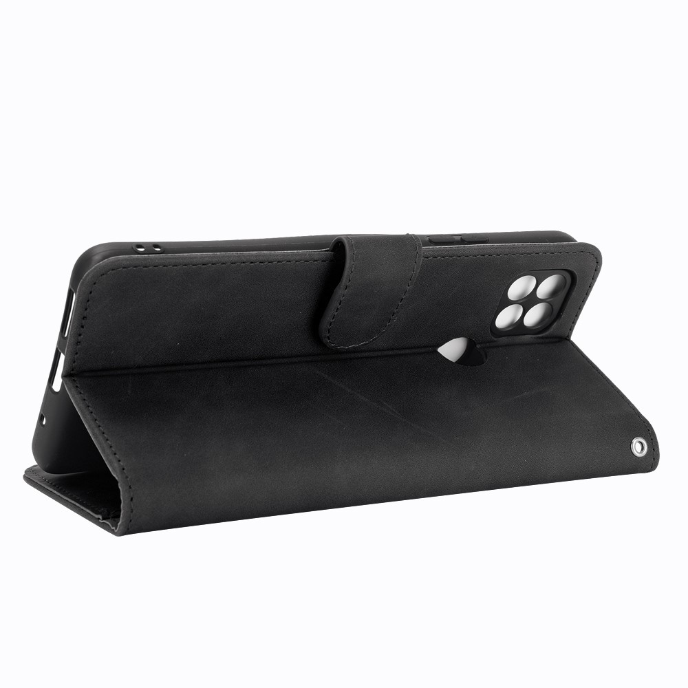 Delicate PU Leather Wallet Cell Phone Case for Motorola Moto G9 Power - Black-4