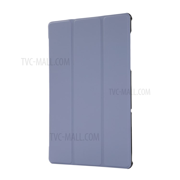 PU Leather Tri-fold Stand Shell for Lenovo Tab M10 Plus TB-X606F Tablet Case - Purple-2