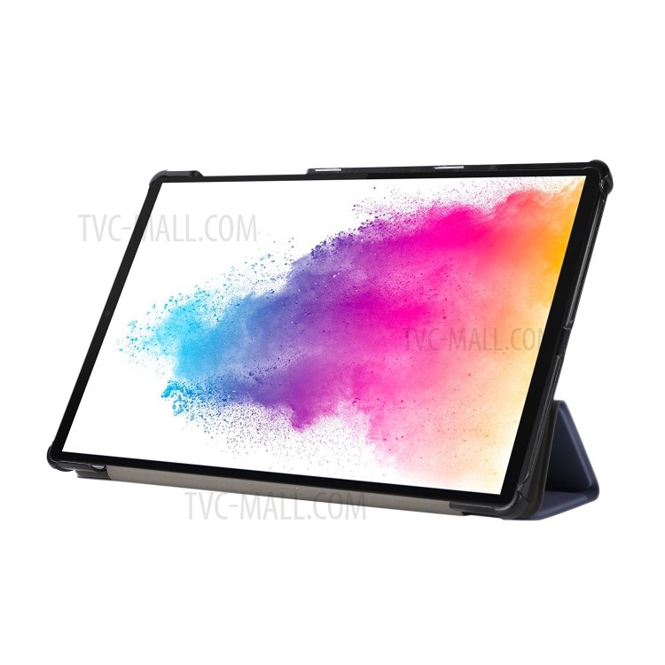 PU Leather Tri-fold Stand Shell for Lenovo Tab M10 Plus TB-X606F Tablet Case - Purple-5