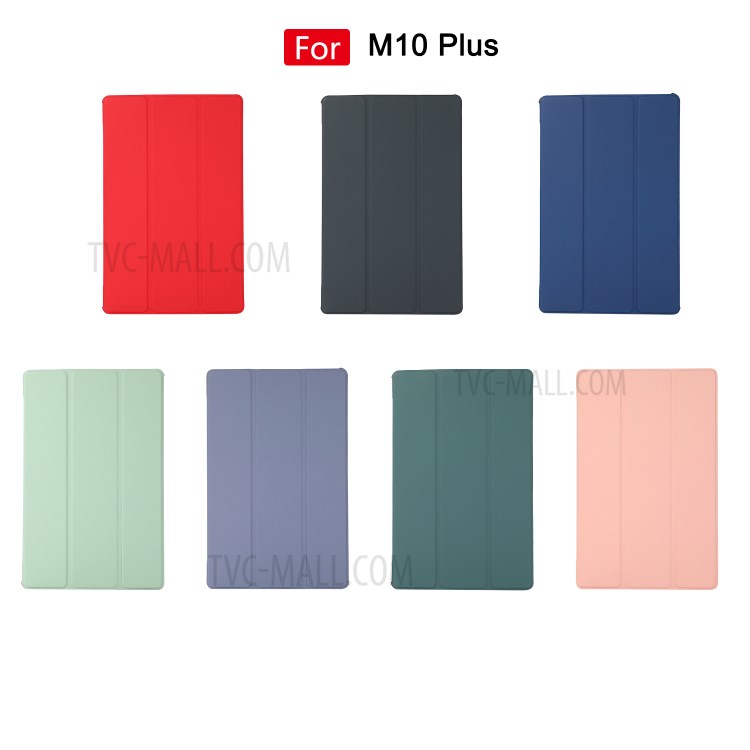 PU Leather Tri-fold Stand Shell for Lenovo Tab M10 Plus TB-X606F Tablet Case - Purple-7