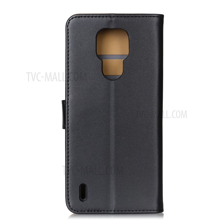 Wallet Stand Flip Leather Phone Protective Case for Motorola Moto E7 - Black-3